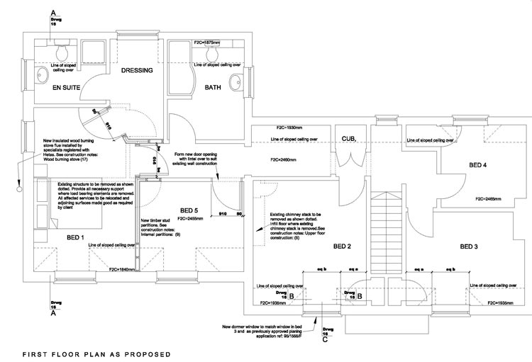 proposed plan for new first floor design