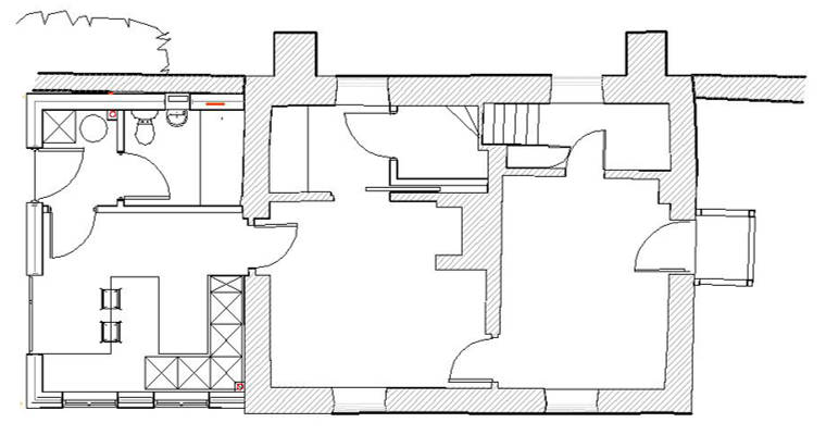 An example of a detailed architectural drawing made with AutoCAD. I can train you to create clear drawings of this type.