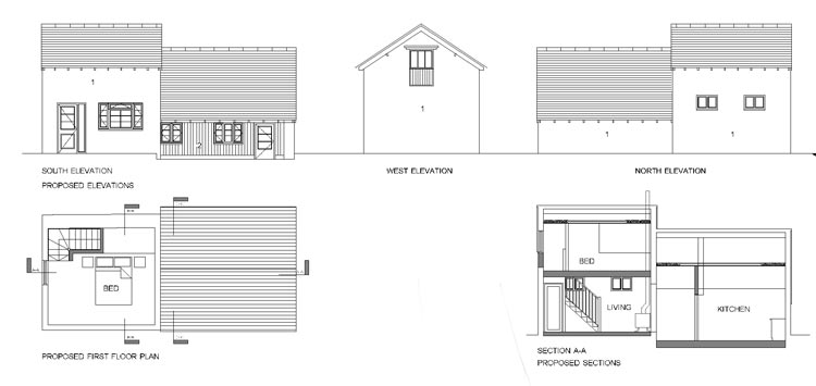 planning drawing for barn conversion