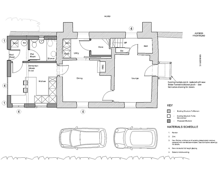 Planning drawing to support planning application