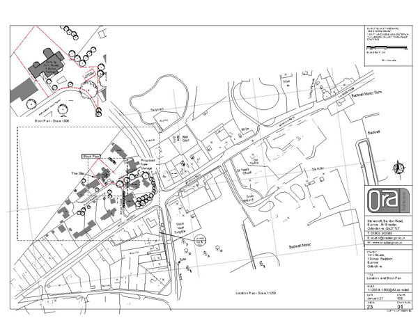 Location plan for contentious planning application