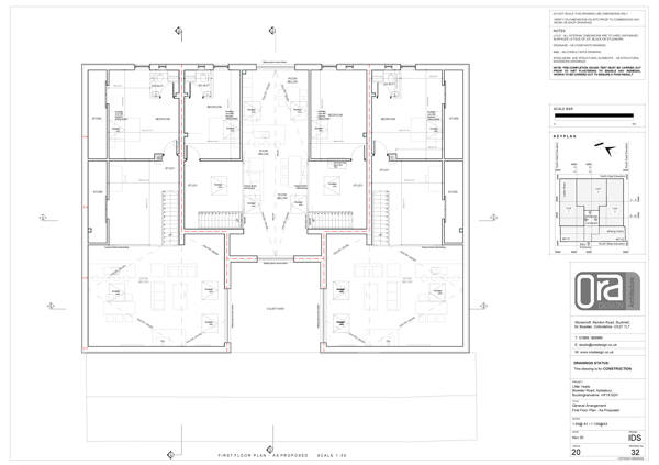 Large barn conversion detailed architectural drawing for first floor