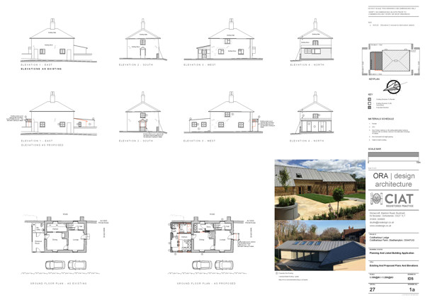 Detailed architectural drawing of extension